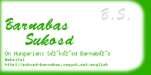 barnabas sukosd business card